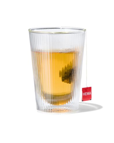 verre &agrave; double paroi ligne relief 350ml - 80660134 - HEMA
