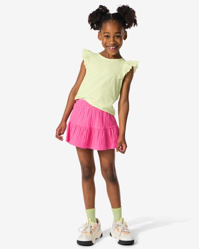 kinderskort rib jersey roze - 30866007PINK - HEMA