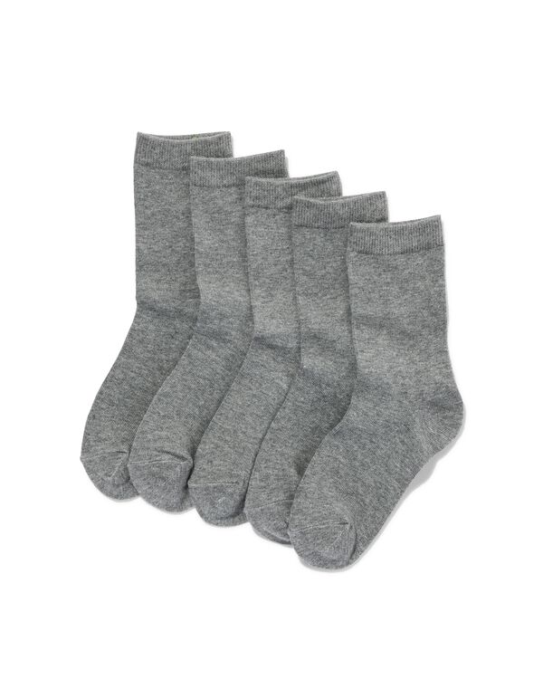 5 paires de chaussettes femme gris chin&eacute; gris chin&eacute; - 1000001723 - HEMA