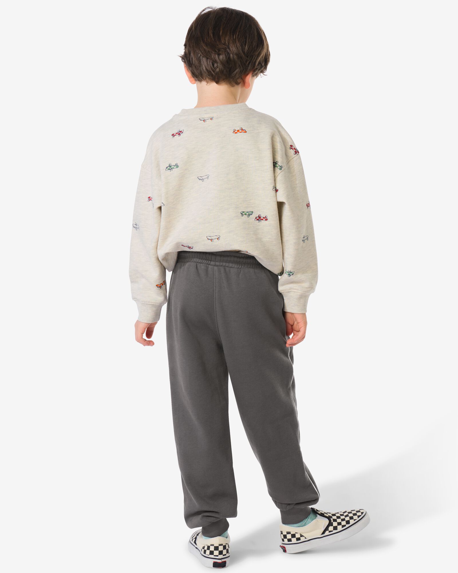 kinderbroek sweatstof donkergrijs donkergrijs - 30710408DARKGREY - HEMA