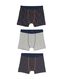 3 boxers enfant coton stretch graphique noir 170/176 - 19220584 - HEMA