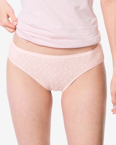 slips femme coton fleur - lot de 2 rose p&acirc;le rose p&acirc;le - 19602164LIGHTPINK - HEMA