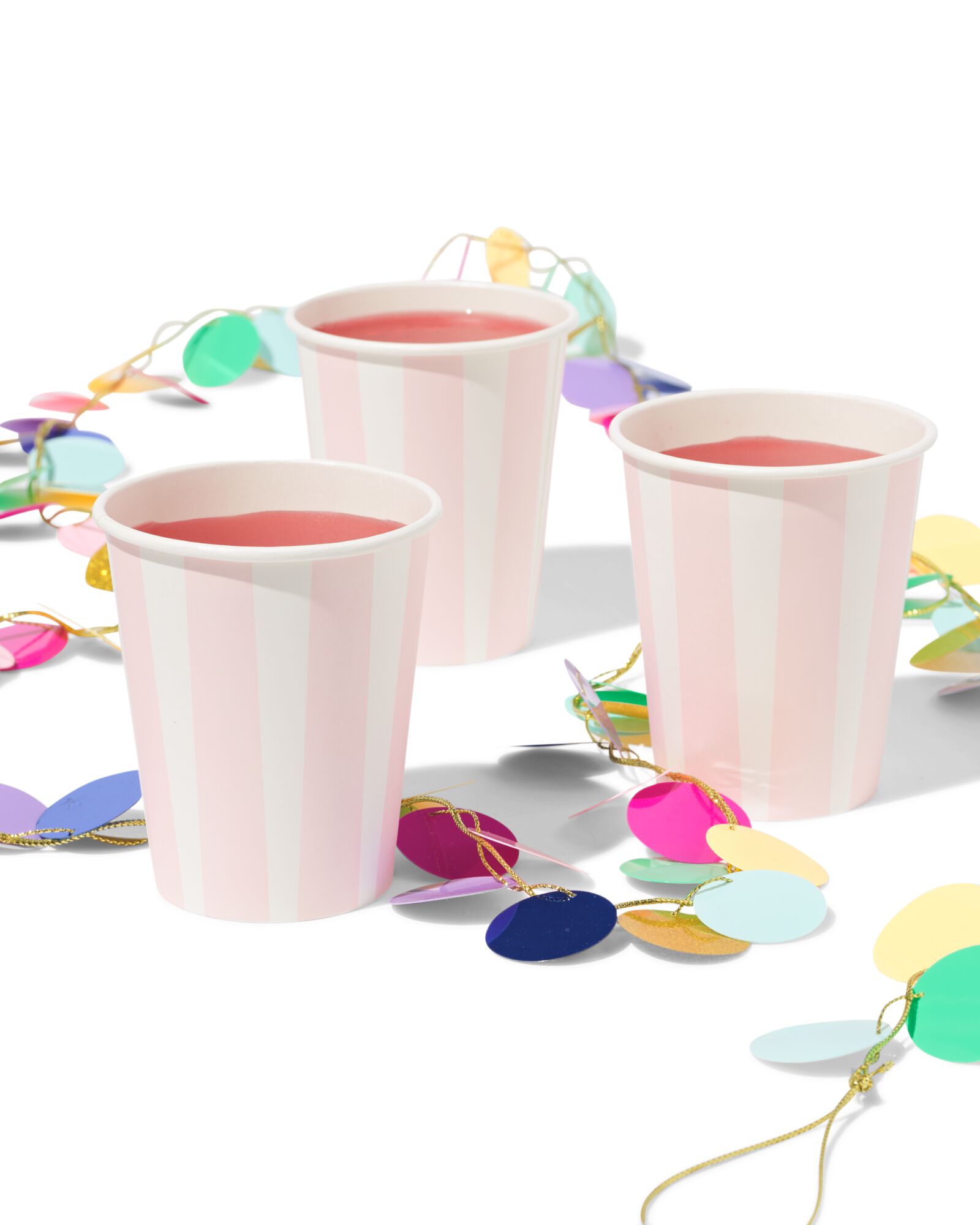 gobelets 250ml carton rayures - lot de 8 - 14250368 - HEMA