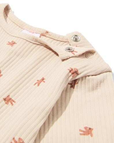 t-shirt c&ocirc;tel&eacute; nouveau-n&eacute; ours &eacute;cru - 33432420ECRU - HEMA