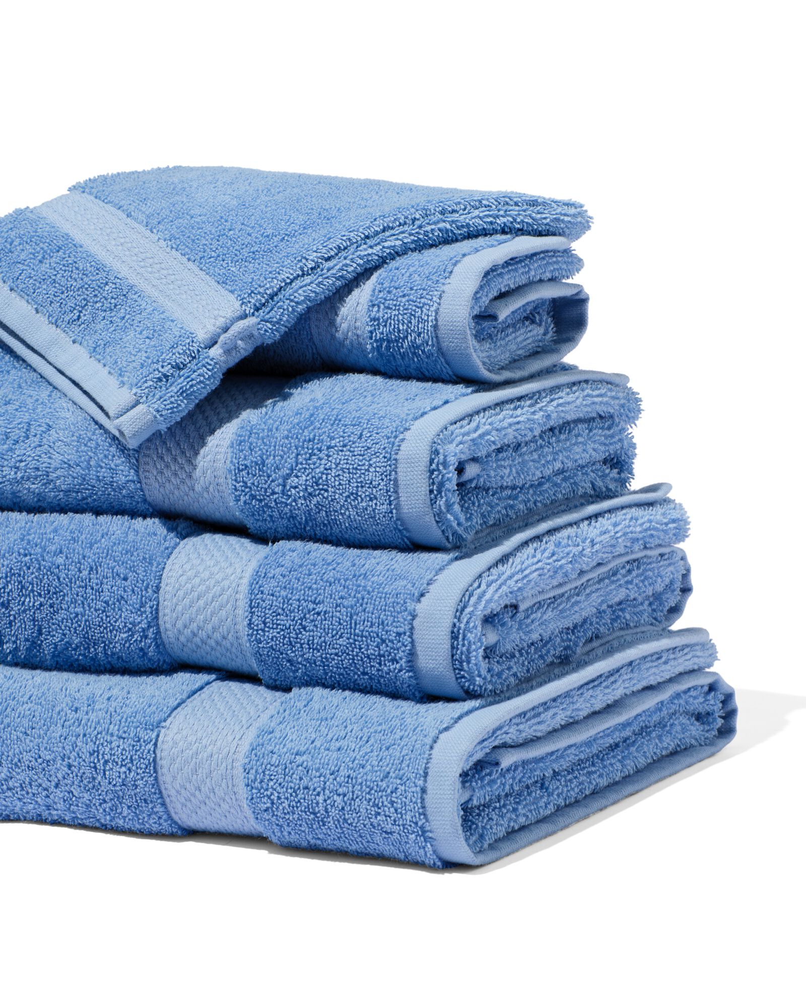 serviettes de bain - qualit&eacute; &eacute;paisse bleu vif petite serviette - 5250383 - HEMA