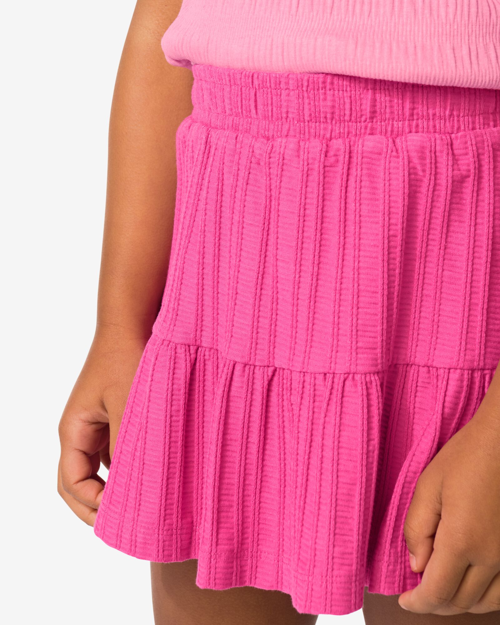 kinderbroekrok A-lijn rib donkerroze donkerroze - 30849624DARKPINK - HEMA