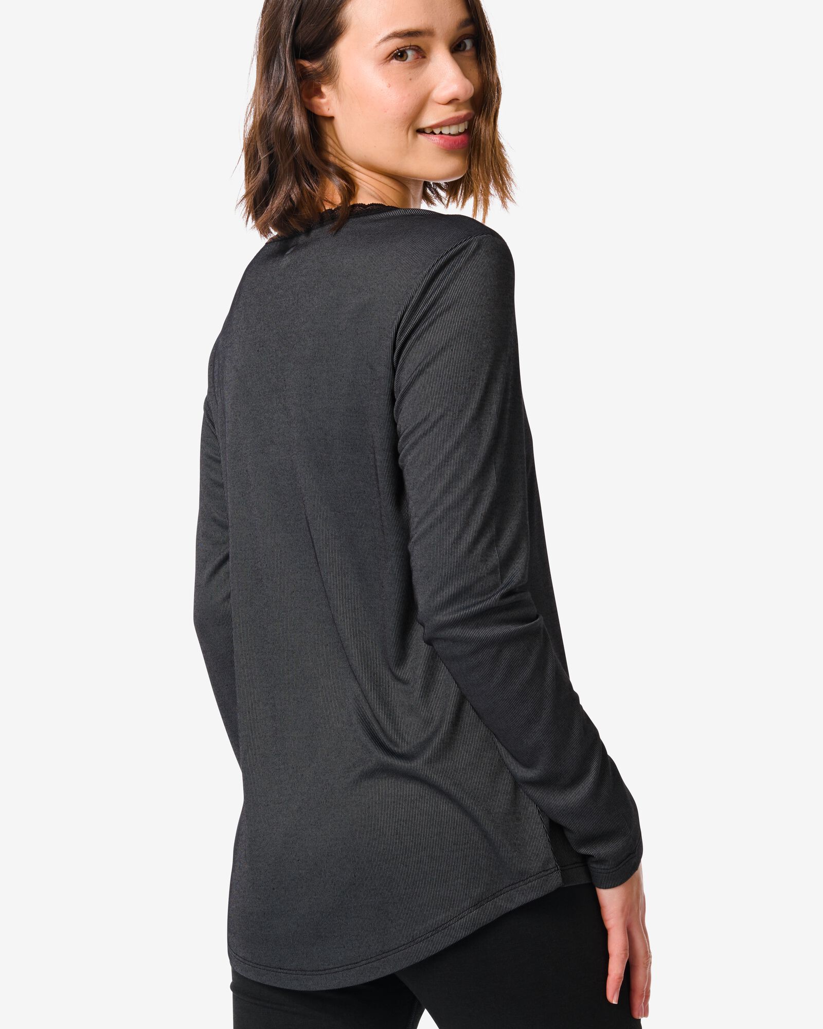 t-shirt de nuit femme avec viscose noir noir - 23460265BLACK - HEMA