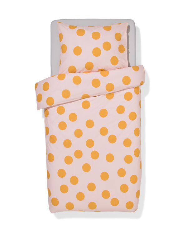 housse de couette 140x200/220&thinsp;cm coton doux pois rose - 5750143 - HEMA