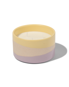 Citronella-Kerze im Keramikbehälter, 3 Dochte, Ø 12 x 7 cm, gelb - 41810473 - HEMA