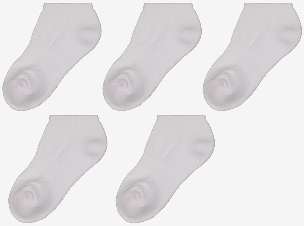 5 paires de socquettes femme sport allround avec tissu éponge blanc blanc - 1000028886 - HEMA
