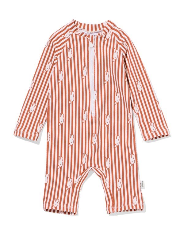 nijntje babyzwempak UPF40+ streep bruin bruin - 33200770BROWN - HEMA