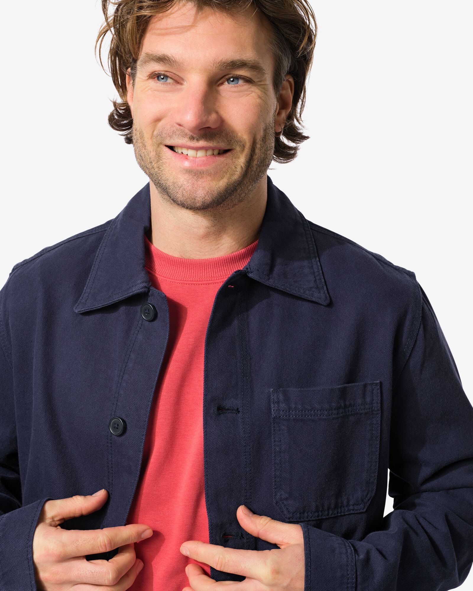 Herren-Shacket  dunkelblau - 2199980DARKBLUE - HEMA