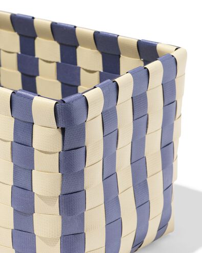 panier 20x15 cm avec couvercle damier bleu - 39800051 - HEMA