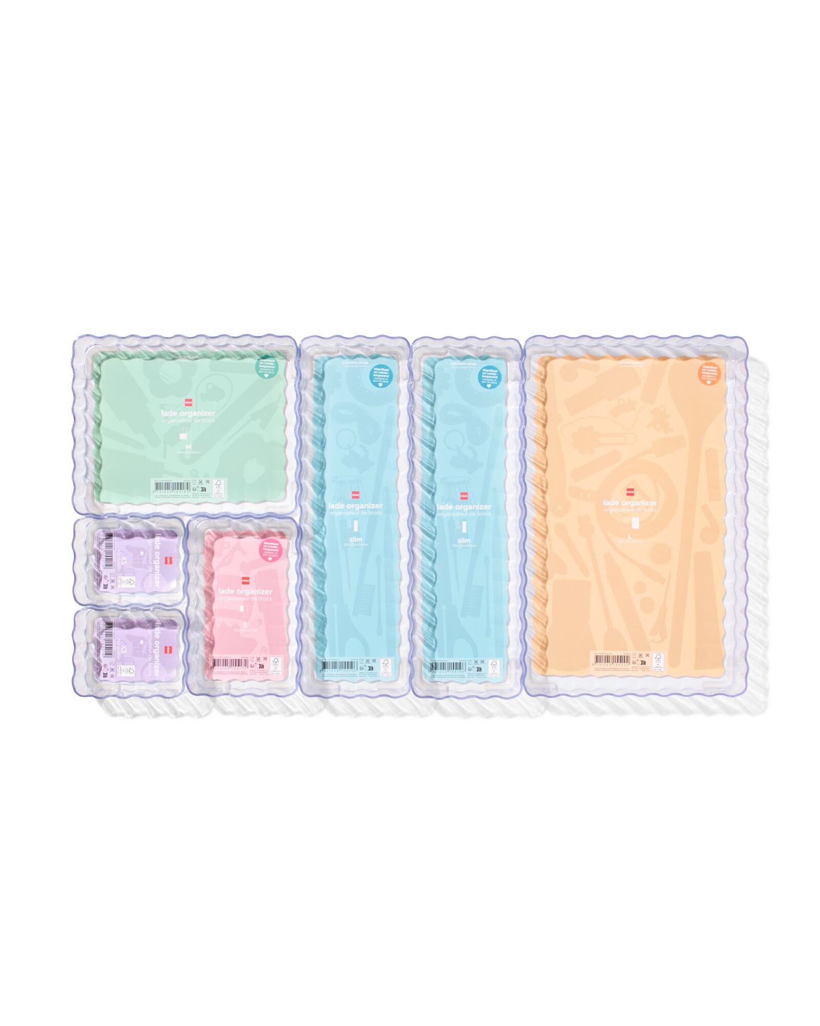 organiseur de tiroirs 33,4 x 20,7 x 5 cm espace de rangement L - 39800059 - HEMA