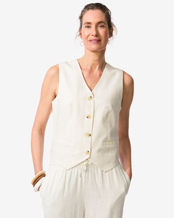 damesgilet Isla wit wit - 36208640WHITE - HEMA