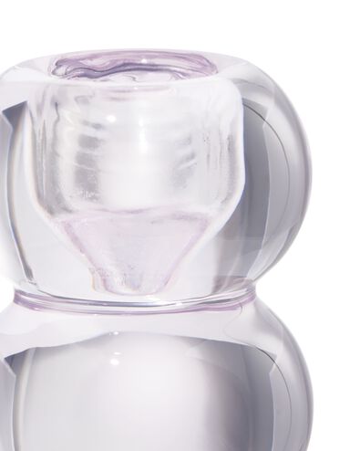 bougeoir en verre lilas  - 13324088 - HEMA