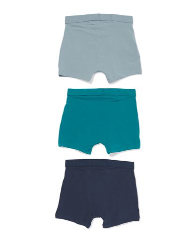 boxers enfant coton - lot de 3 bleu bleu - 19204660BLUE - HEMA