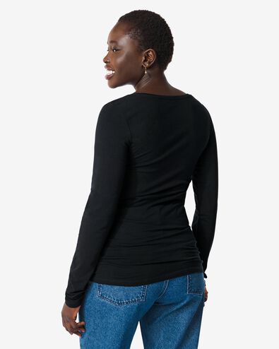 Damen-Shirt, Biobaumwolle schwarz schwarz - 1000010400 - HEMA