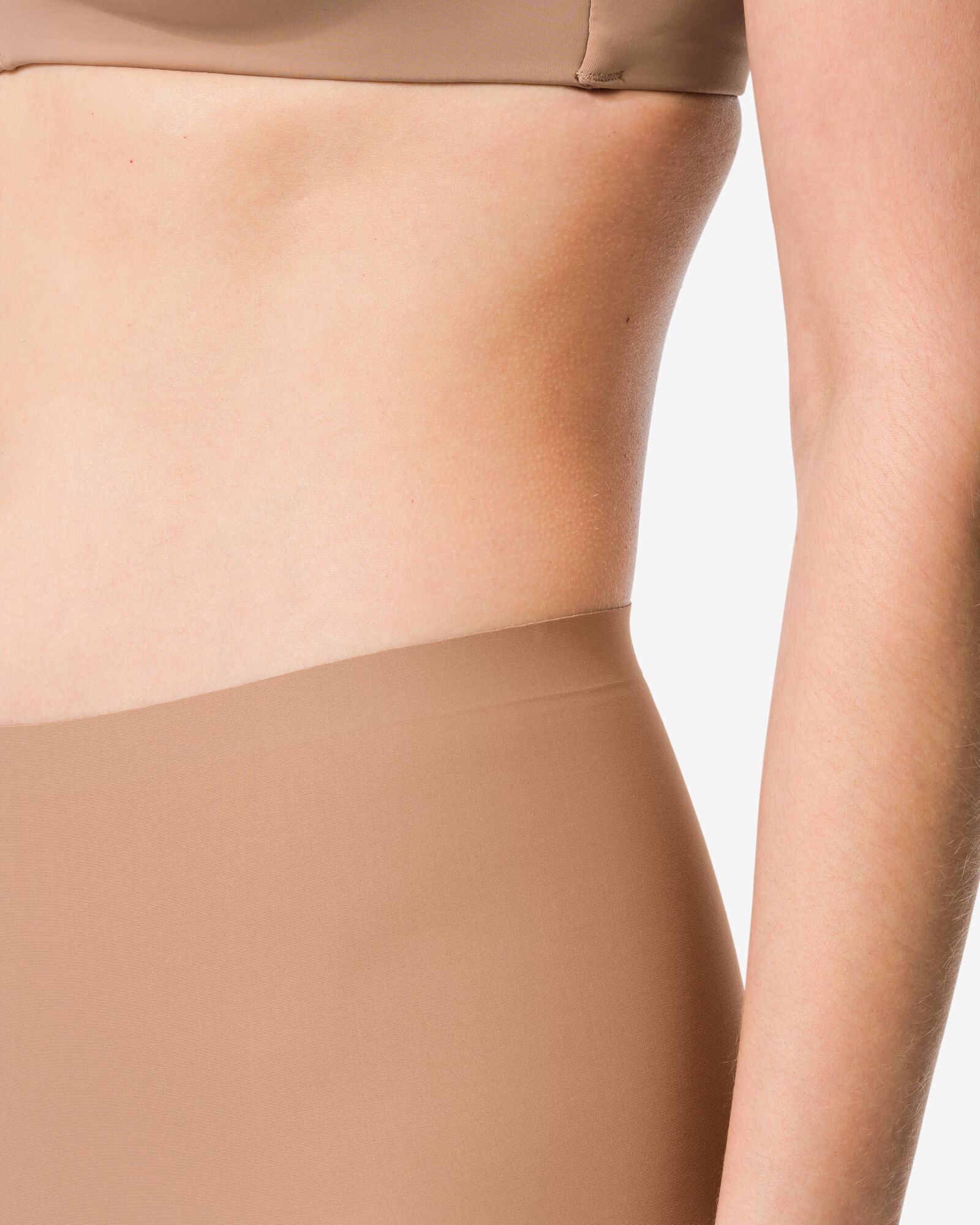Mittelstark figurfreundlicher Damen-Slip mit hoher Taille hellbraun hellbraun - 21500391LIGHTBROWN - HEMA