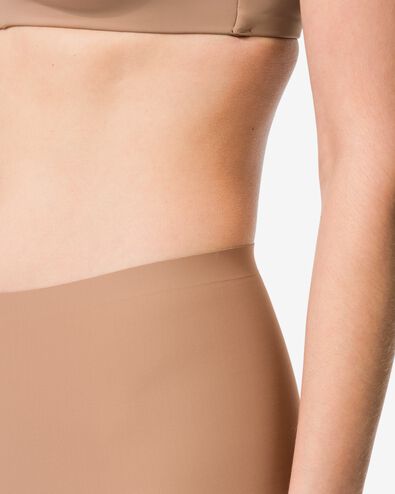 Mittelstark figurfreundlicher Damen-Slip mit hoher Taille hellbraun hellbraun - 21500391LIGHTBROWN - HEMA