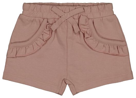 baby sweat shorts with ruffle pink - 1000027353 - hema