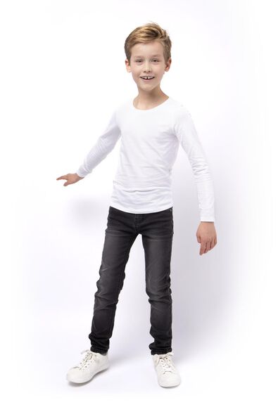 pantalon enfant jogdenim modèle skinny noir 92 - 30735451 - HEMA
