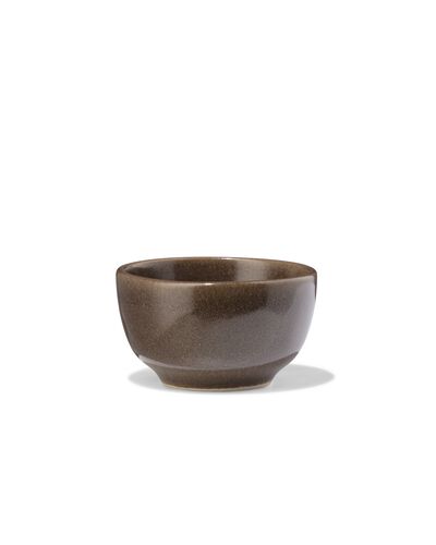 Sch&auml;lchen, &Oslash; 7 cm, PUUR, reaktive Glasur, Dunkelbraun - 9650180 - HEMA