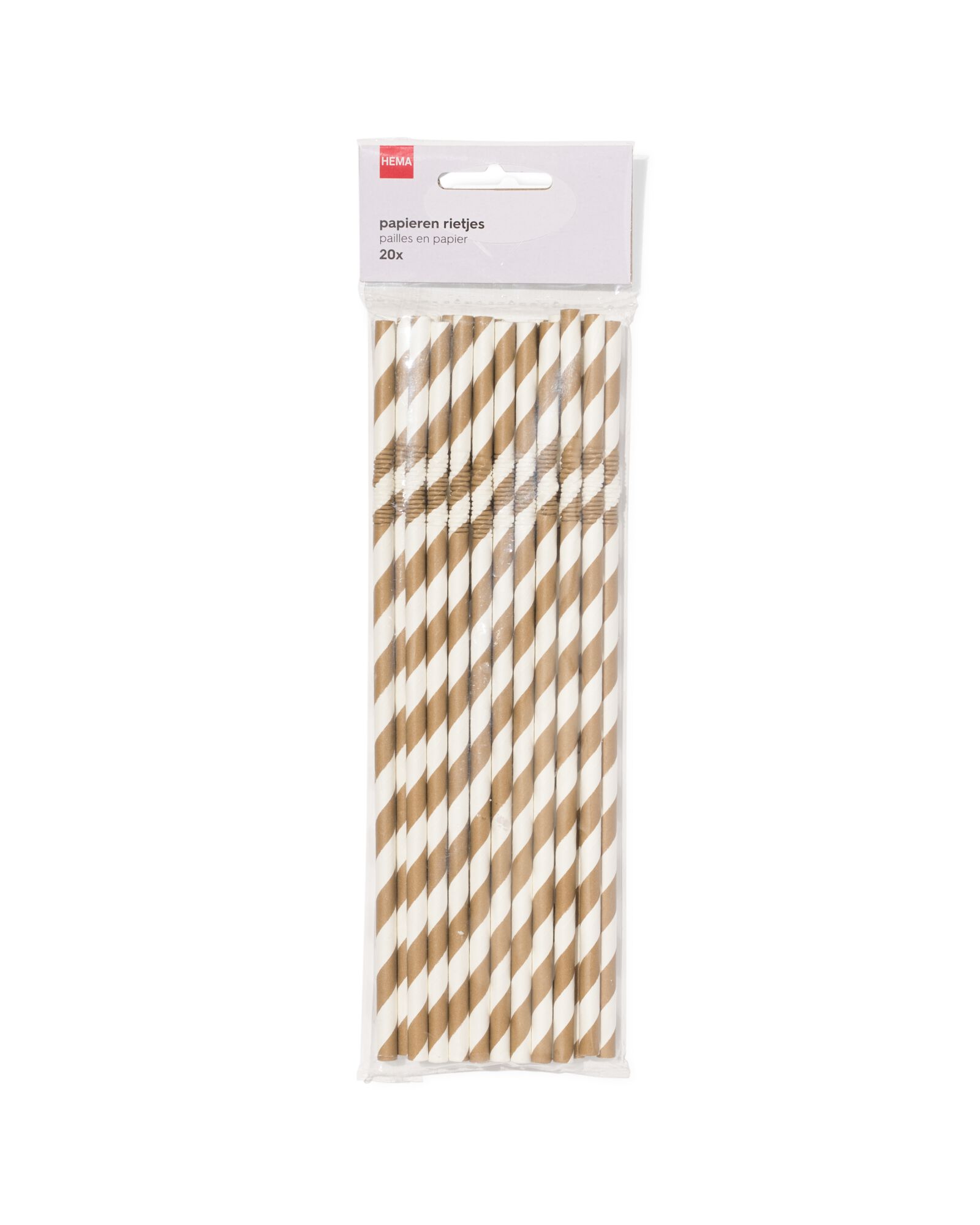 pailles en papier or - lot de 20 - 14250258 - HEMA