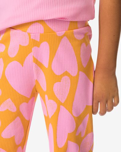 kinderlegging rib hartjes geel geel - 30828402YELLOW - HEMA