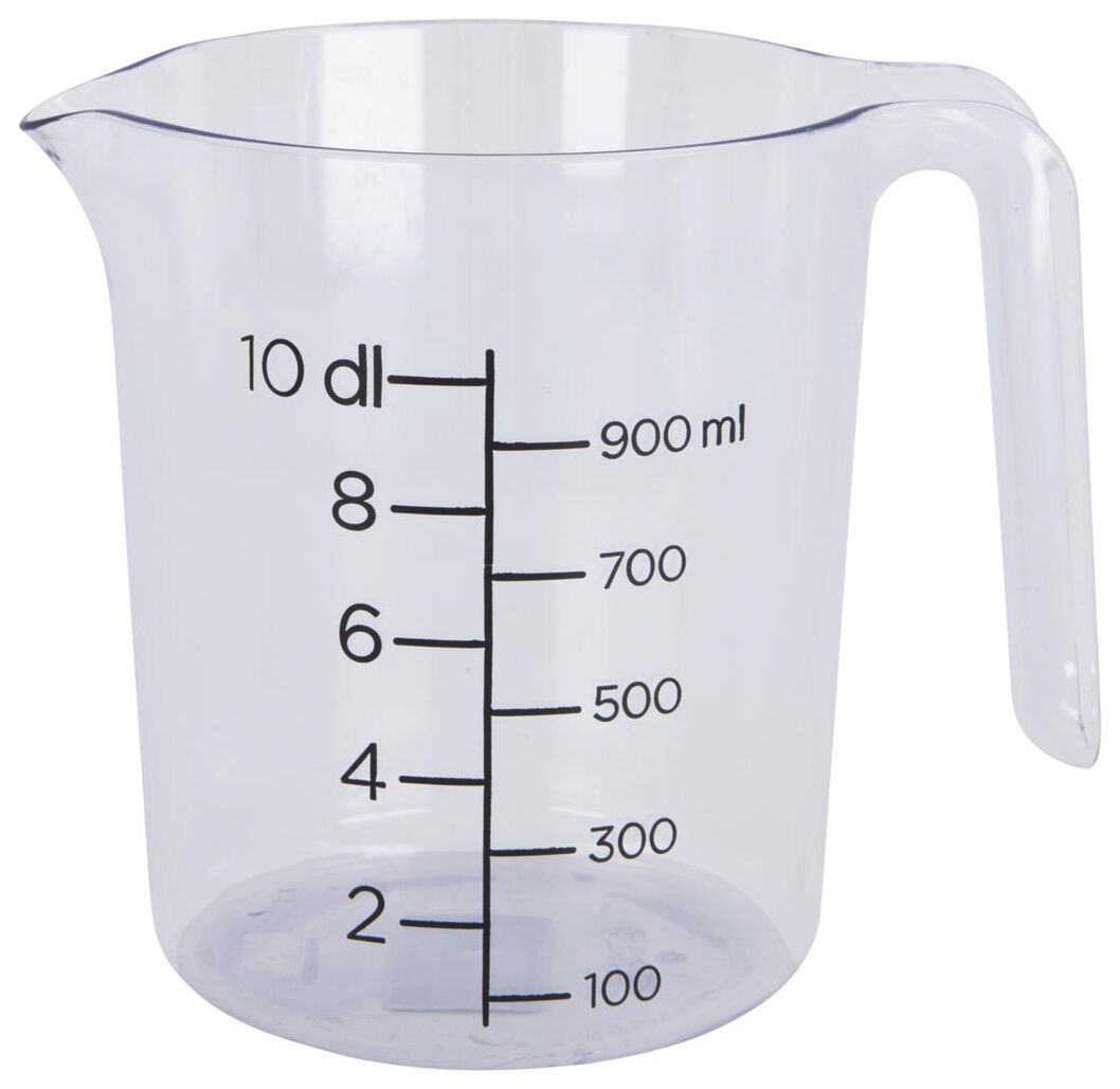 gobelet gradué 1L plastique transparent - HEMA