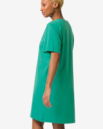 chemise de nuit femme coton vert marin S - 23490071 - HEMA