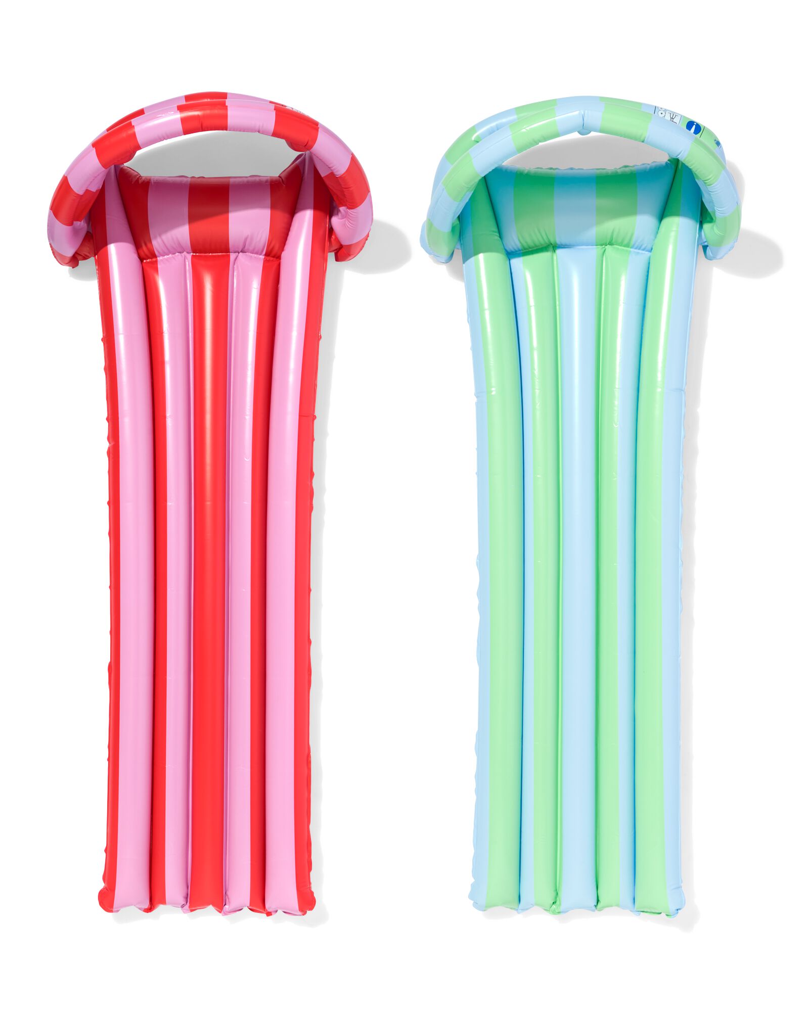 matelas gonflable 173 cm rayures rouge-rose - 15800365 - HEMA