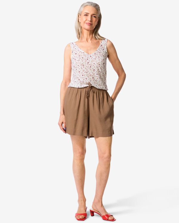 damesshort Tatum relaxed fit bruin - 36211670BROWN - HEMA