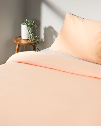 dekbedovertrek 140x200/220cm zacht katoen perzik - 5750058 - HEMA