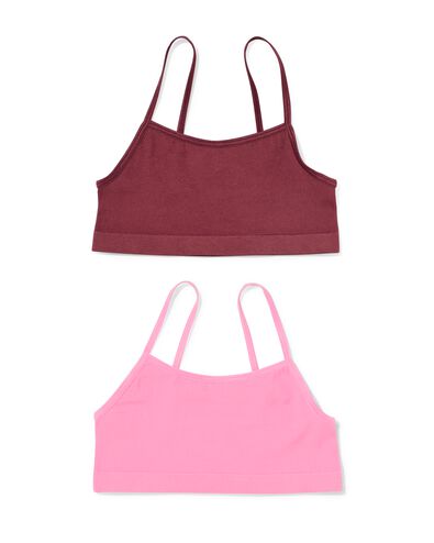 top c&ocirc;tel&eacute; sans couture enfant - lot de 2 marron marron - 19301740BROWN - HEMA