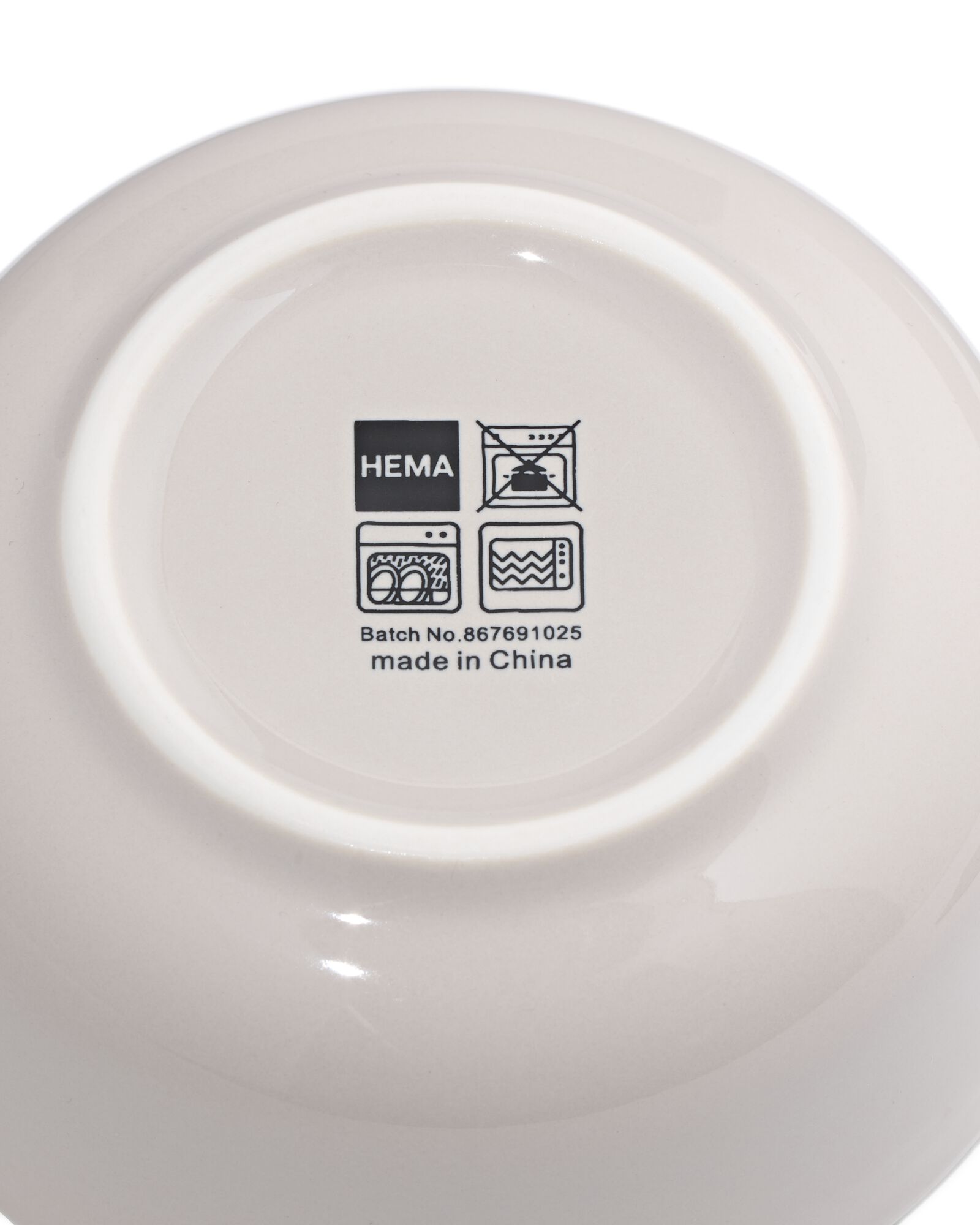 bol ⌀11x4,7cm Knap new bone gris - 9650411 - HEMA