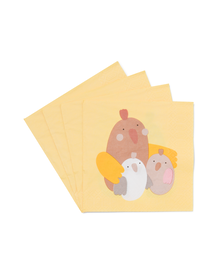 20 serviettes en papier poules 33x33 - 25890040 - HEMA