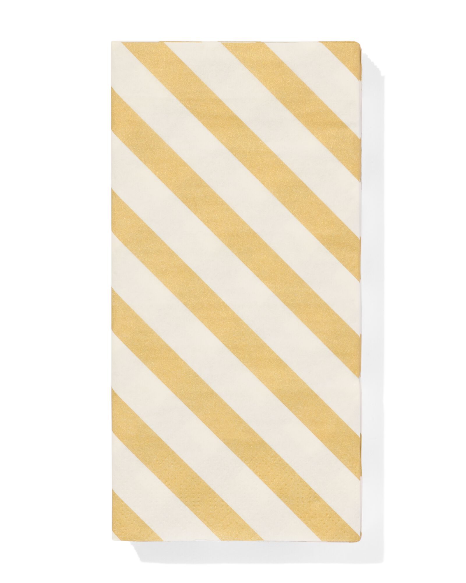 serviettes rayures or 40x40cm - lot de 12 - 14250206 - HEMA