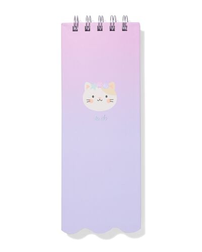 bloc liste &agrave; faire 8x22,4 cm chat - 14102209 - HEMA