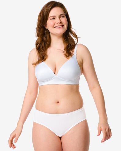 2er-Pack Damen-Hipster, Baumwolle/Elasthan weiß weiß - 1000030309 - HEMA