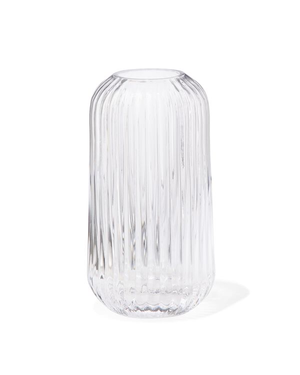 vase pour b&acirc;tonnets parfum&eacute;s ⌀5,5x11cm verre nervur&eacute; transparent - 13507515 - HEMA