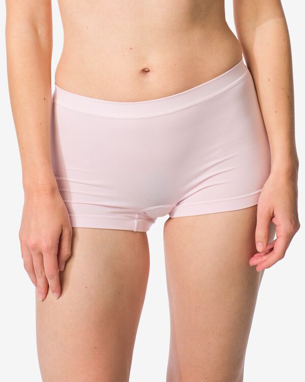 boxer femme sans couture microfibre rose p&acirc;le - 19602961LIGHTPINK - HEMA