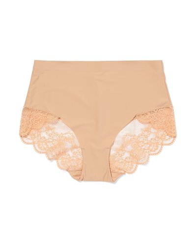 medium corrigerende slip hoge taille met kant beige beige - 21500420BEIGE - HEMA