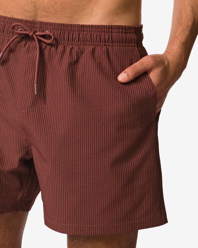 Herren-Badehose Pieter, Seersucker braun braun - 22100130BROWN - HEMA