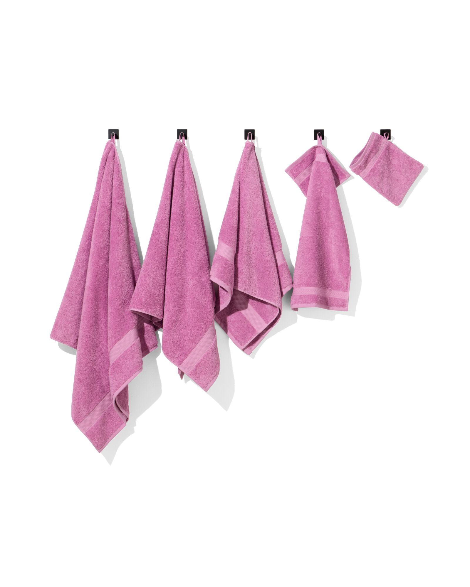 handdoeken - zware kwaliteit violet paars handdoek 60 x 110 - 5250379 - HEMA