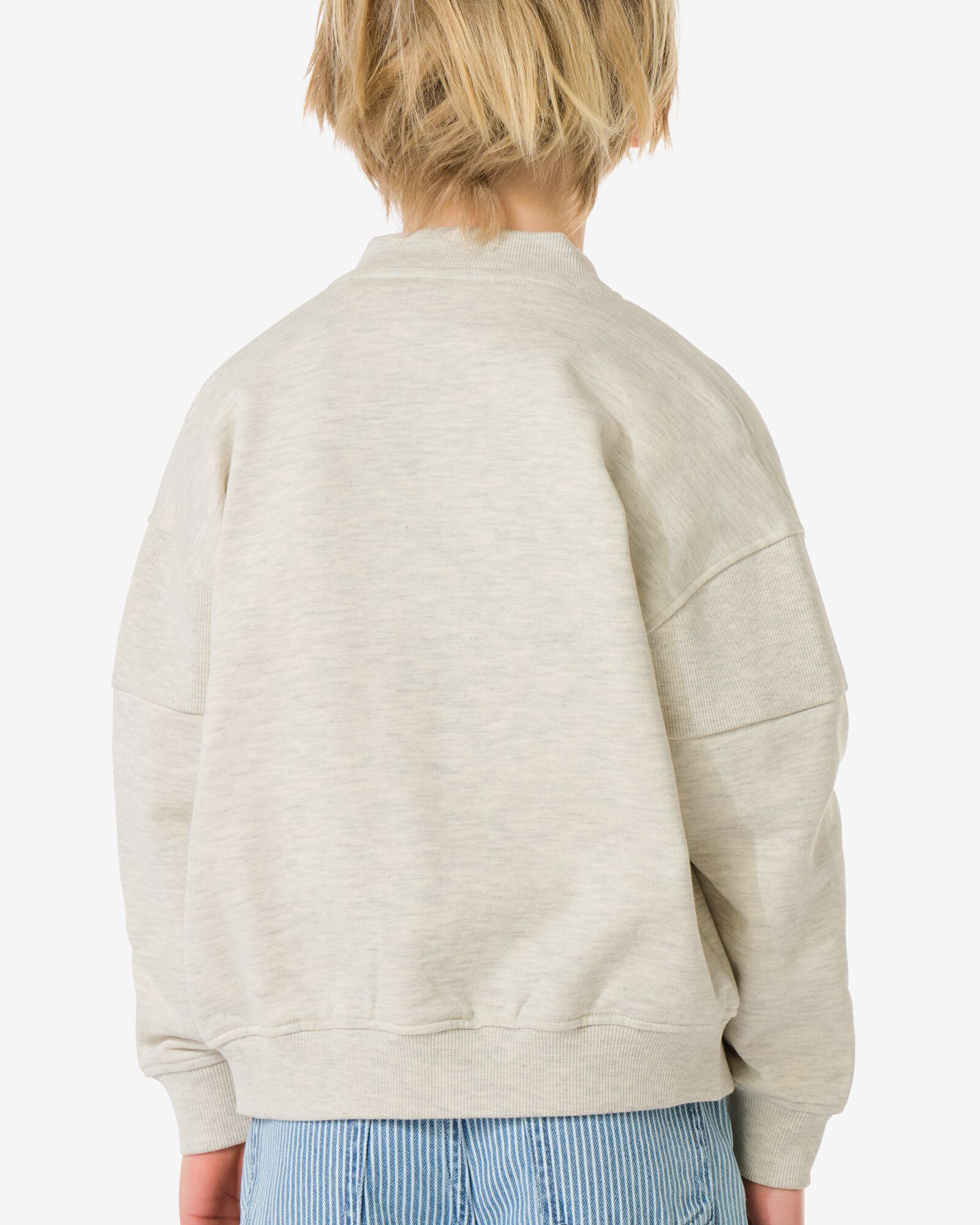 Kinder-Bomberjacke aus Sweatstoff mit Farbkontrasten sandfarben sandfarben - 30716001SAND - HEMA