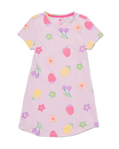 Kinder-Nachthemd, Baumwolle, Früchte lila lila - 23021680LILAC - HEMA