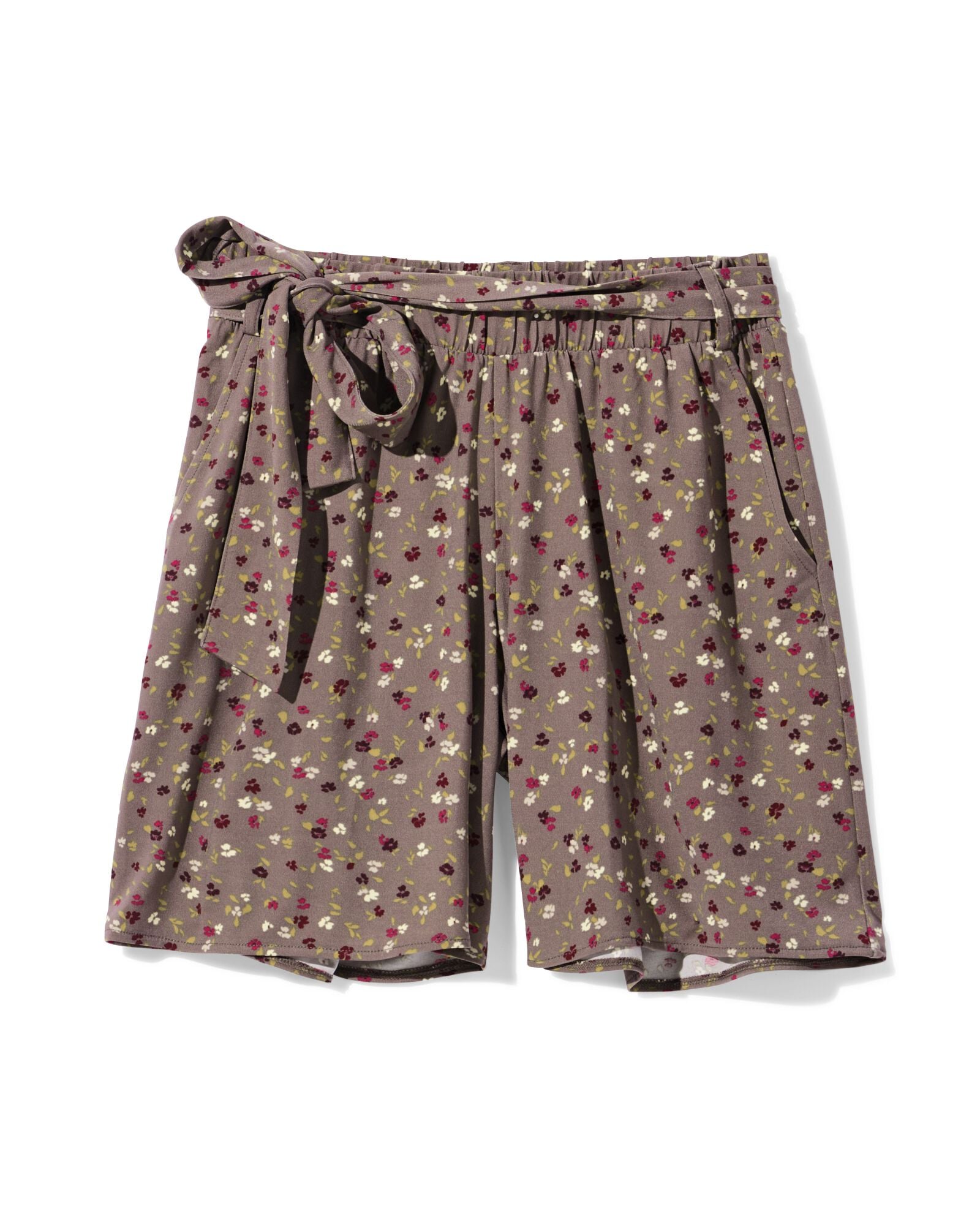 short femme Remmy coupe large jersey fleurs marron marron - 36207980BROWN - HEMA