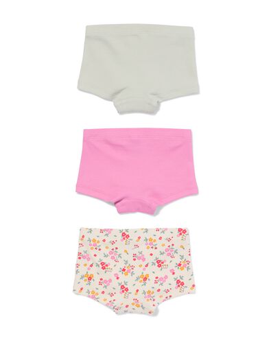 kinderboxers rib katoen bloemen - 3 stuks  multicolor multicolor - 19300460MULTICOLOUR - HEMA