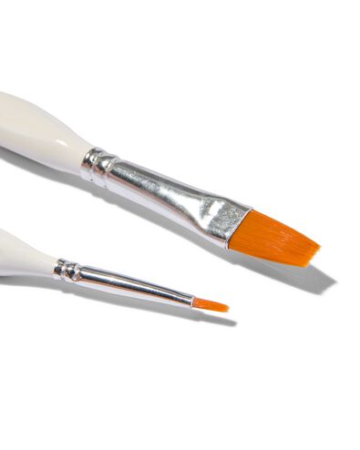 schilderpenselen met platte punt - 5 stuks - 60720078 - HEMA